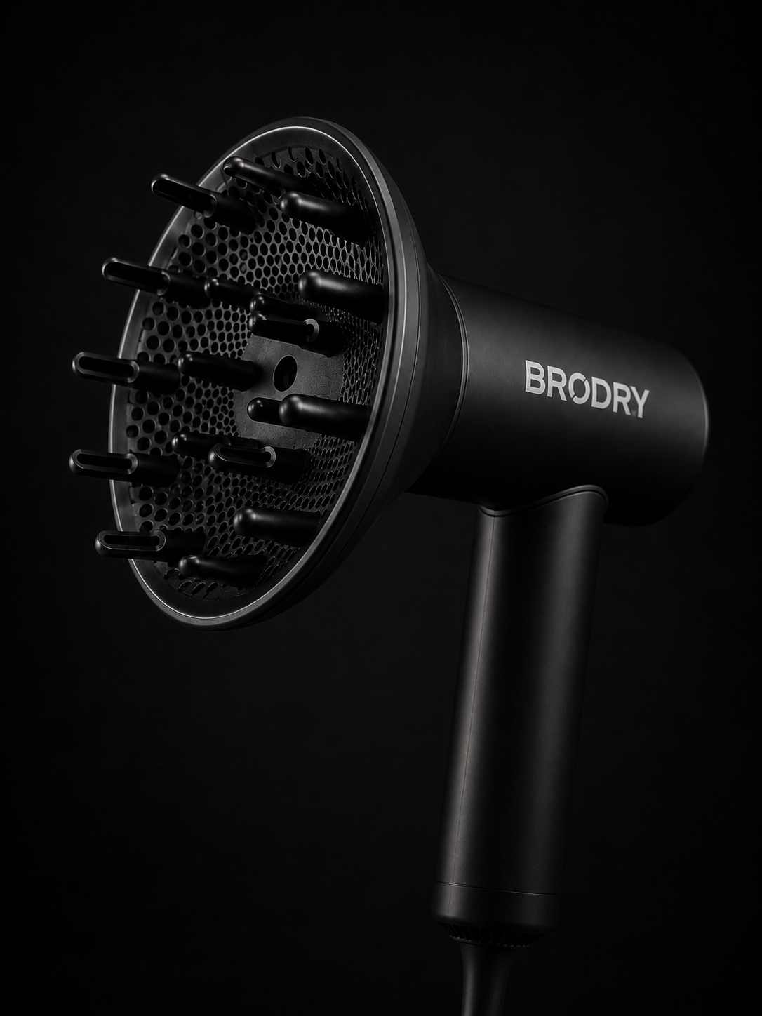 BRODRY men's hair dryer with magnetic diffuser
