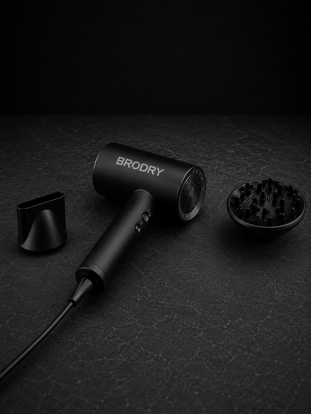 BRODRY men's hair dryer with magnetic attachments