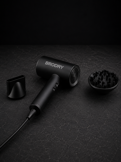 BRODRY men's hair dryer with magnetic attachments